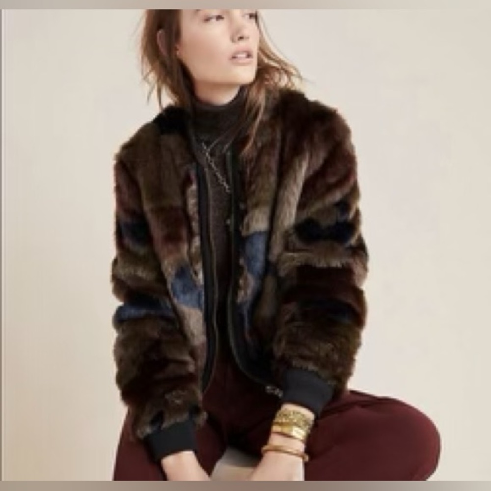 Marrakech - Multi colored Feaux Fur Jacket